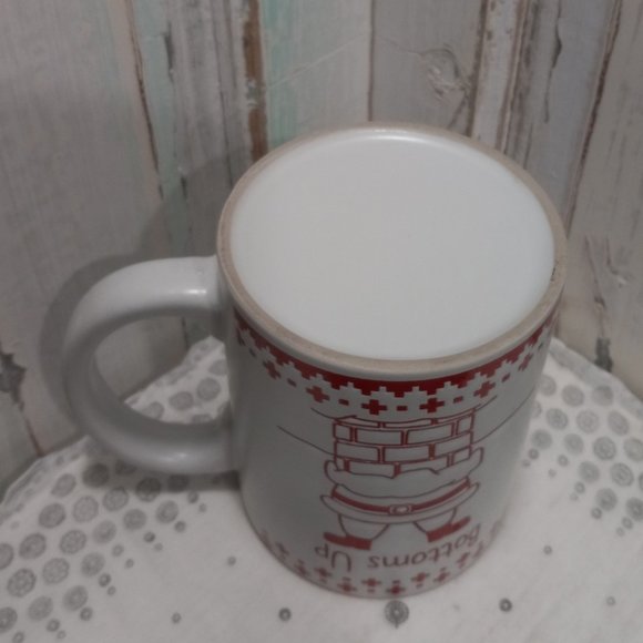 "Bottoms Up" Santa Christmas Coffee/Cocoa Mug - Picture 5 of 5